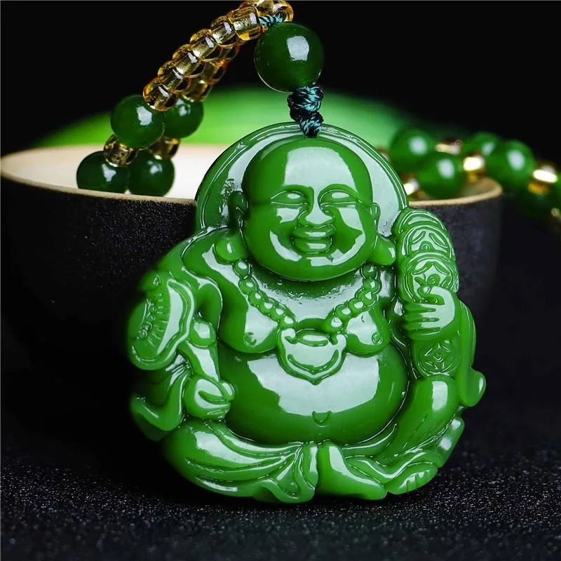 Cocktail Shaker Set - Cina Green Jade Maitreya Buddha Liontin
