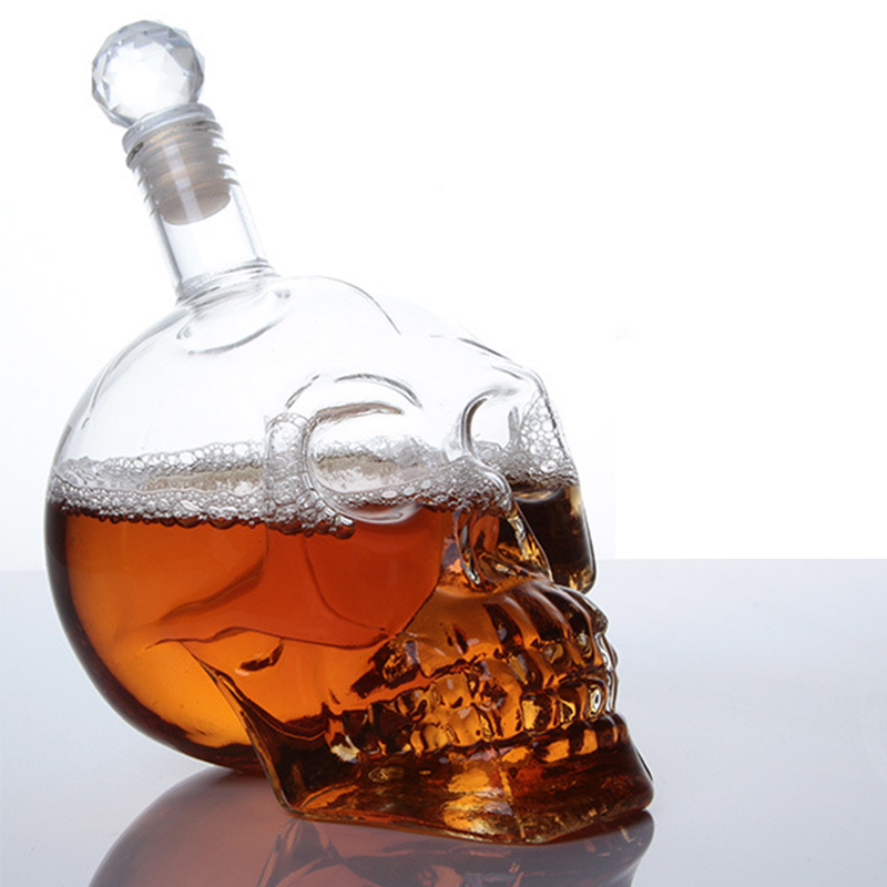 Whisky Beer And Wine - Botol kristal dekanter kepala tengkorak kreatif